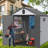 resin plastic storage shed for backyard garden big spire Tool storage-114626169