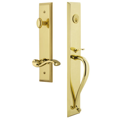 Ensemble de fausse poignée complète inactive Fifth Avenue avec poignée en S et levier Portofino