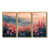 Toile avec cadre flottant or