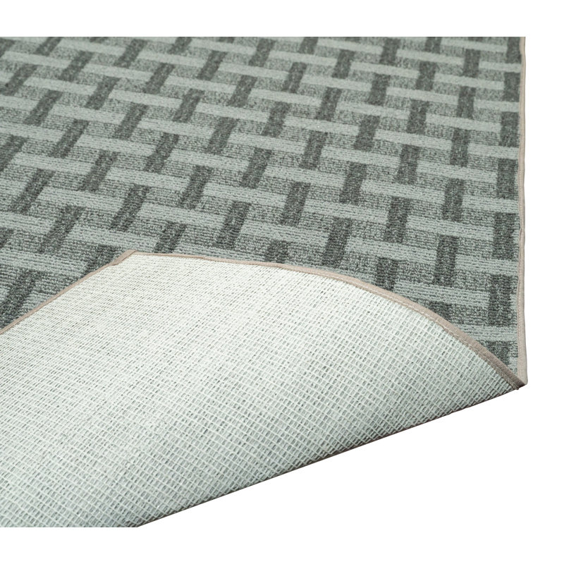 Tapis d'intérieur / extérieur de couleur commerciale Dareus - Gris, Rectangle 11 pi x 16 pi