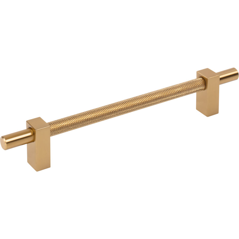 Larkin 3 Knurled Center Bar Pull, Satin Bronze, 3 3/4"