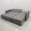 Canapé-lit 1 pièce en tissu gris moelleux