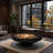 Irregular-shaped mosaic coffee table