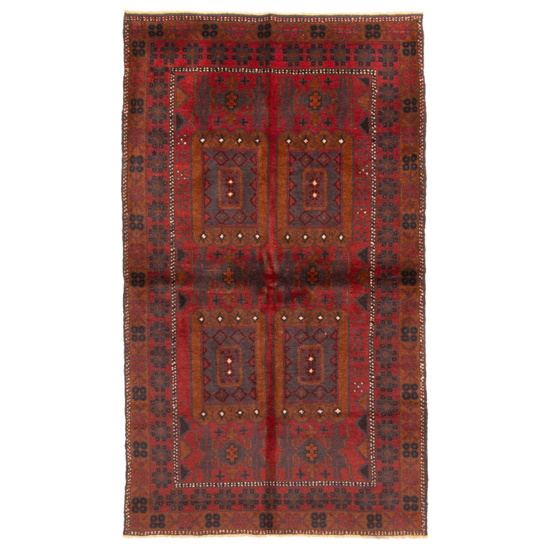 Rizbaft Red Rug 3'5" x 5'11"