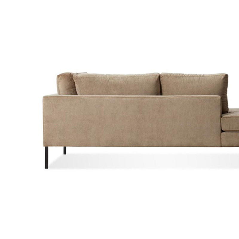 Élégante chaise en bouleau de velours, Orienté à droite