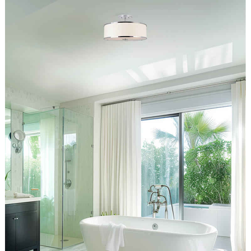 Decarlos Fabric Semi Flush Mount