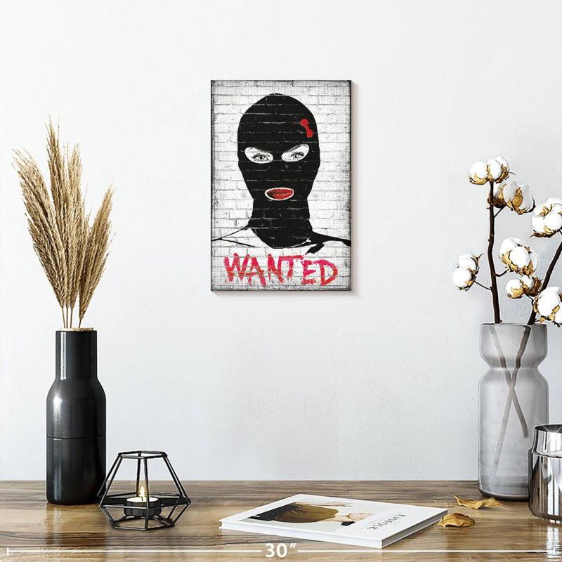 Wanted Chic Robber, 12" H x 8" W
