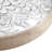 Distressed White Floral Wood Wall Decor - 3 Pieces, Natural Color, 13.75", 11.75", 9.75" , Indoor Hanging, Vintage Style, Sawtooth Hanger Decoration Medallion Trio, Wood, 3, Natural+White, Indoor,