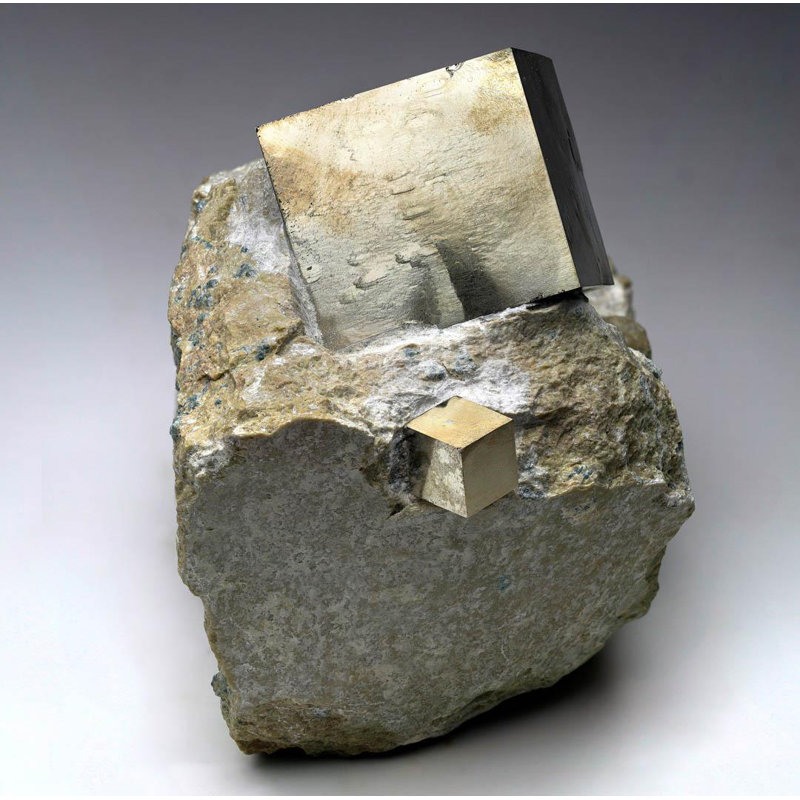 Spanish Pyrite Cubes on Basalt Matrix // 2.72 Lb.
