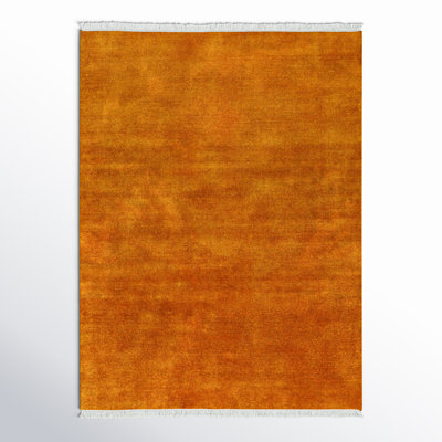 Clio Handmade Wool Burnt Orange Rug