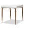 Chaise d'appoint Micsonah Parsons en similicuir blanc, H 37,99 po x l 18,11 po x P 24,8 po-29832831-29832830
