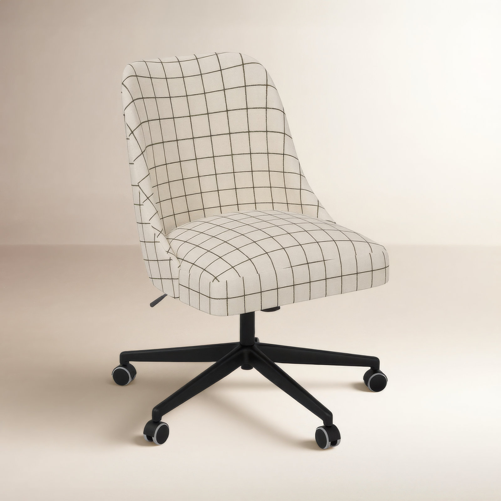 Manda Office Chair, Line Tattersall Green