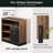 Adonia 31.5"W 2 Drawer Wood File Cabinet With Lock, Power Strip, Storage Shelves For Home Office, Black Walnut