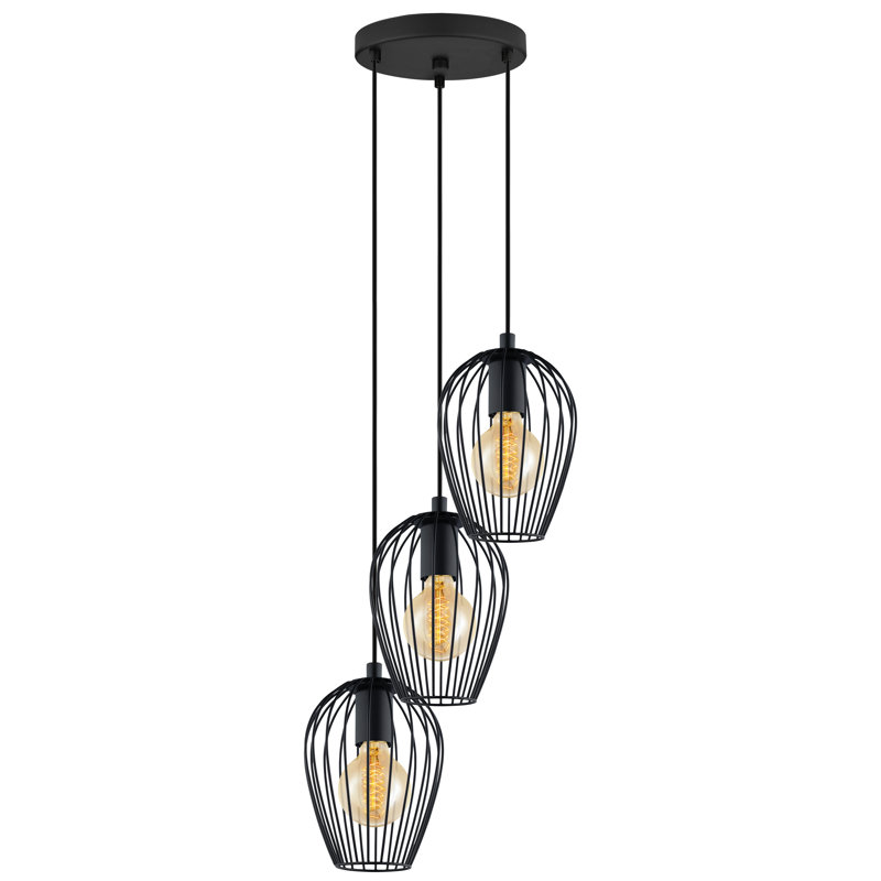 Luminaire suspendu en grappe 3 lumières Steinbeck