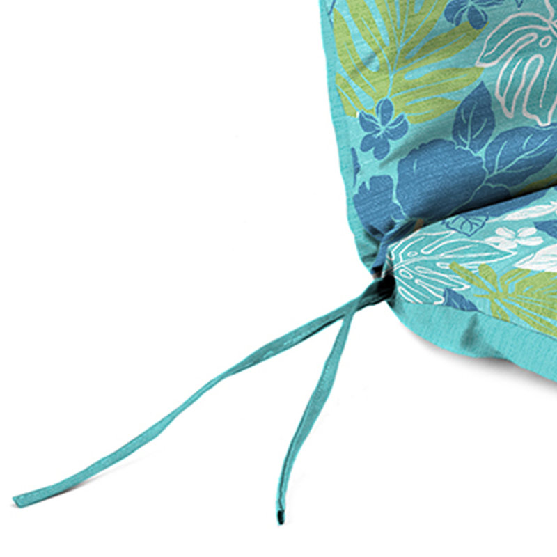 72" x 23" Reversible Outdoor Chaise Lounge Cushion, Blue Floral