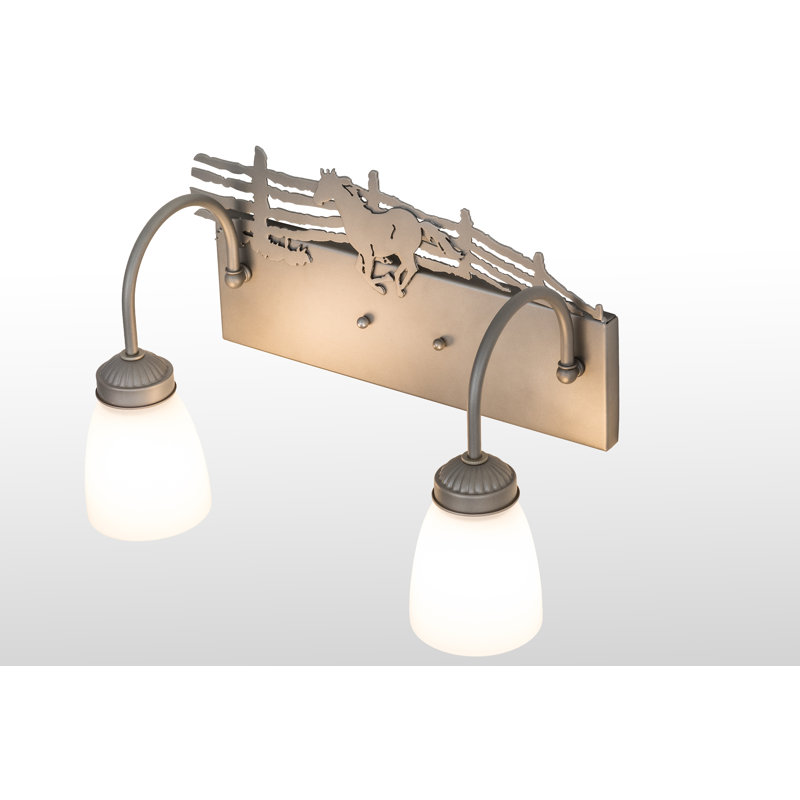 Éclairage pour meuble-lavabo 2 lumières, Acier industriel
