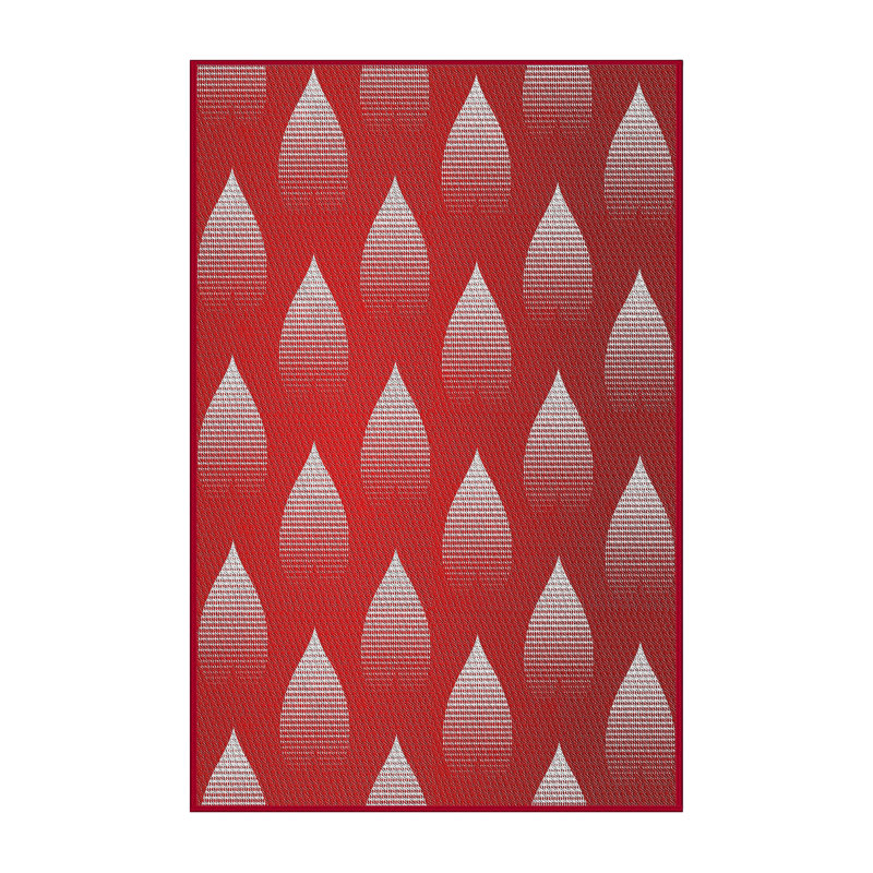 Rouge Scarberry Tapis décoratif, Rectangle 5 pi x 7 pi