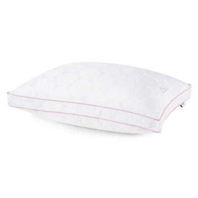 kate spade new york Joy Dot Endless Loft Bed Pillow, 2 inch gusset Foam-Core Pillow, White