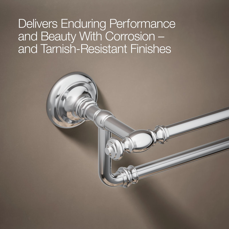 Artifacts® Double 24" Wall Mounted Towel Bar, Polished Chrome