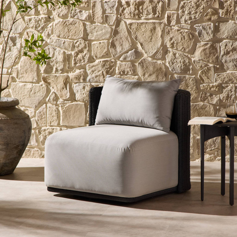Somers Outdoor Swivel Lounge Chair, Arashi Grey