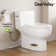 Toilette allongée une pièce Concord, toilette brute blanche 12 po avec siège Comofrt ADA (siège inclus)