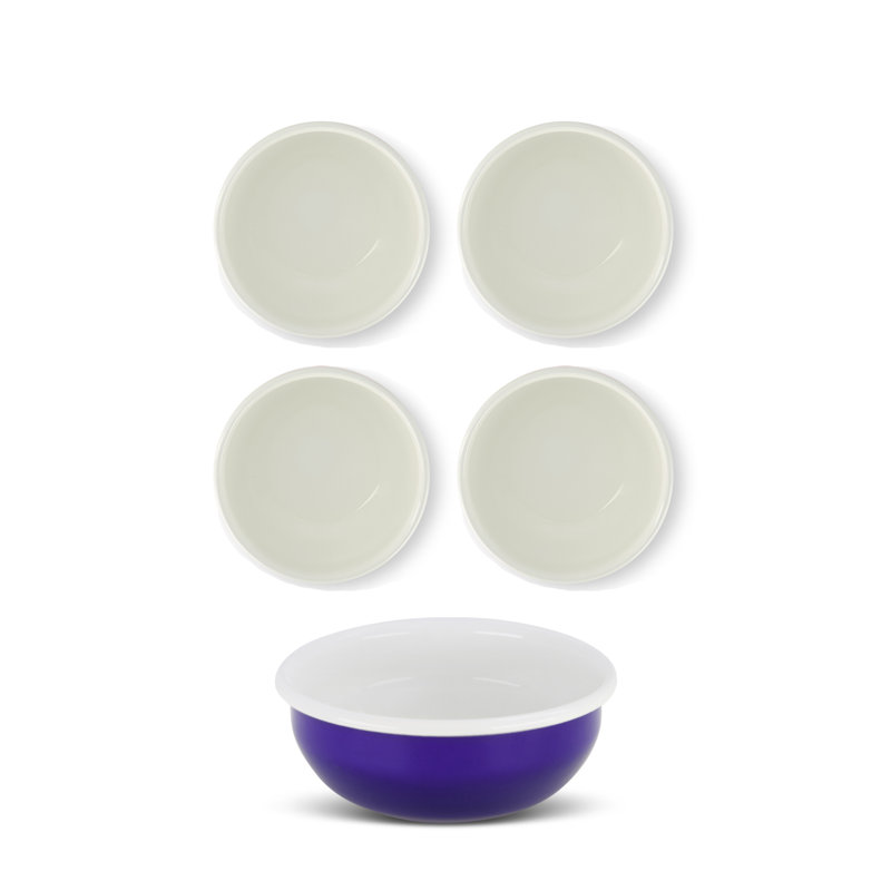 S/4 Enamel Cereal Bowl - Two Tone