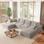 Canapé modulaire entièrement compressé de 142 po x 82 po, en forme de U avec repose-pieds, velours côtelé de luxe avec coussin moelleux en forme de nuage supplémentaire, sans assemblage requis, pour le salon et l’appartement, 2 couleurs-726273818