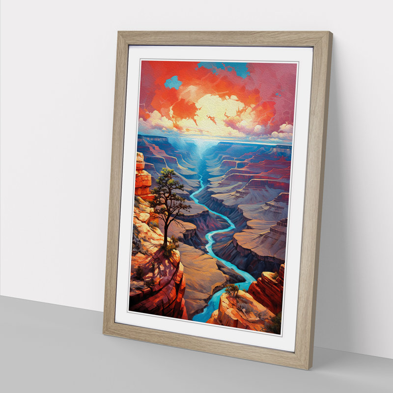 Grand Canyon Tachisme No.2 - Framed Print