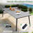 Cyanni 10 - Person Rectangular Outdoor Dining Set with Umbrella Hole-1412711370