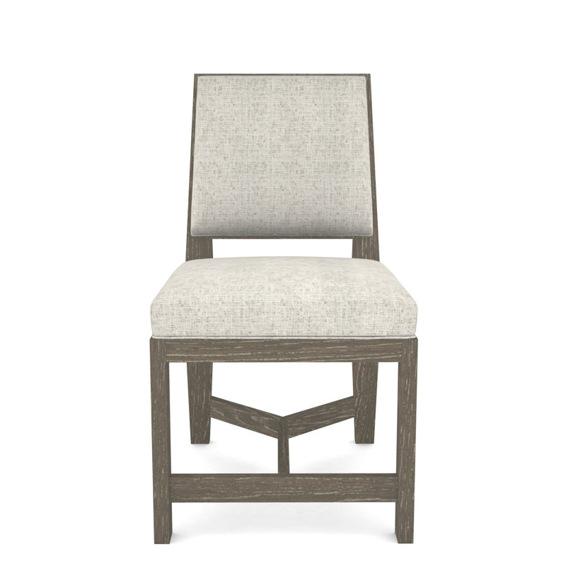 Thom Filicia Home Upholstered Back Side Chair, Hampton, Tuck Metal