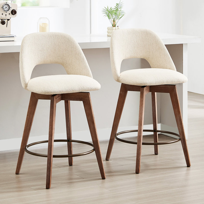 Lovetro 68.1cm Swivel Bar Stool, Beige
