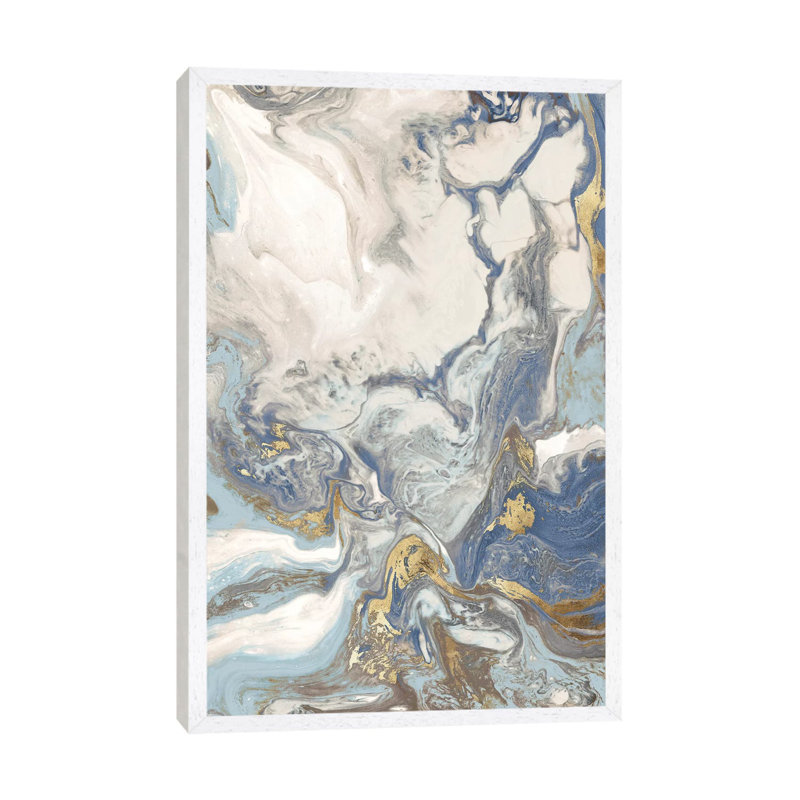 Seeking For New Beginning I by Eva Watts - Painting on Canvas, White Framed, 66.04cm H x 45.72cm W x 3.81cm D