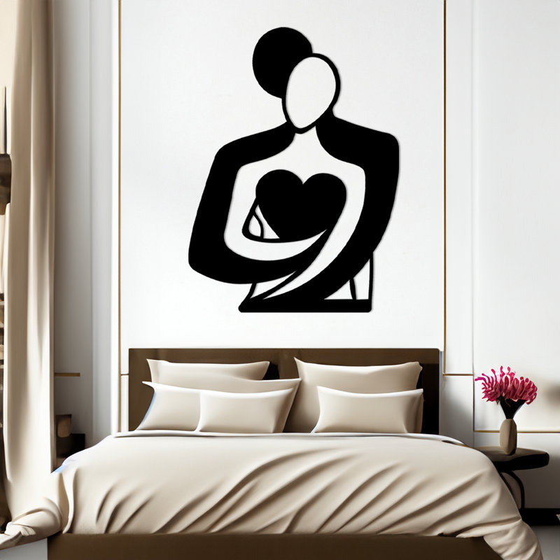 Élégant accessoire mural en métal noir, 27,6 po x 0,6 po x 20,5 po | 100% métal durable avec une épaisseur de 0,06 pouce | Conception facile à fixer au mur | Parfait pour la décoration intérieure moderne et la décoration intérieure unique