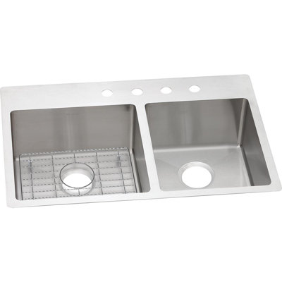 Crosstown™ 33 x 22 Double Basin Drop-In Kitchen Sink