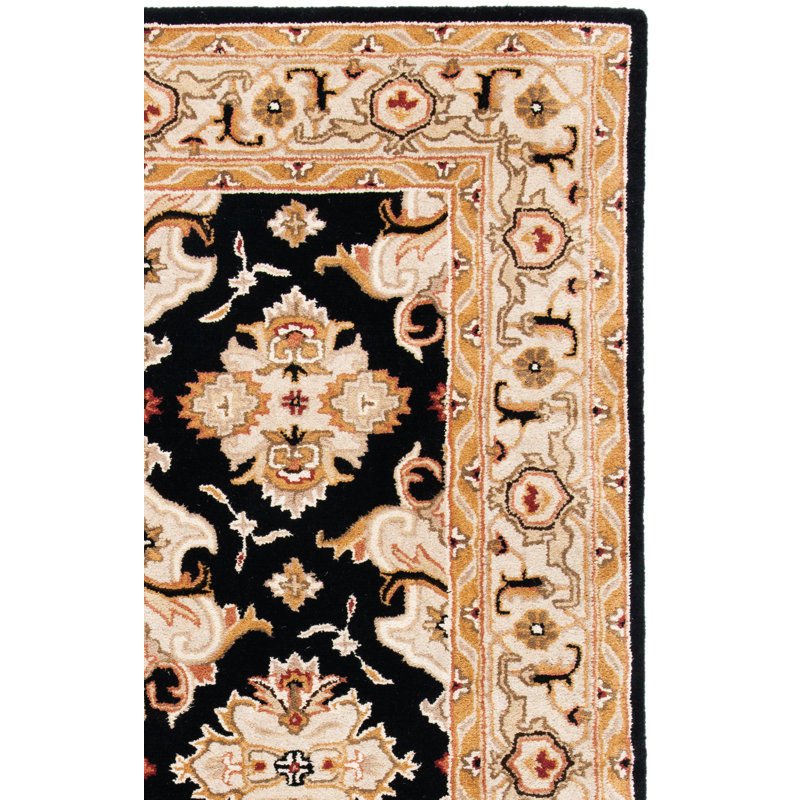 Balthrop Hand Tufted Wool Traditional Rug, Rectangle 5' x 8'