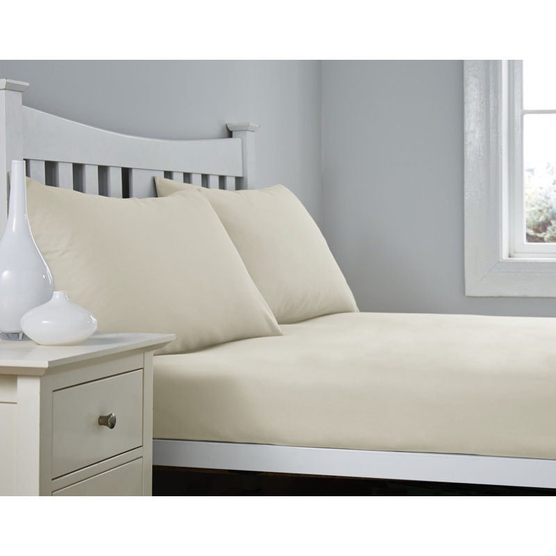 Fitted Sheet, Single, Cream