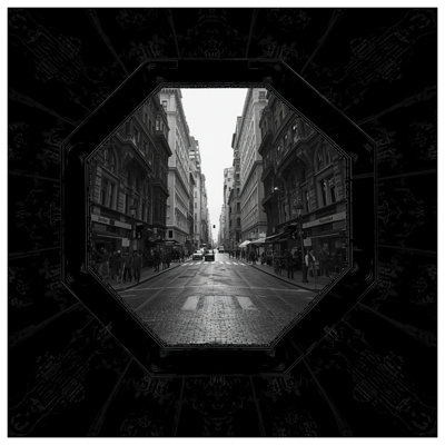 Monochrome City Street Comforter
