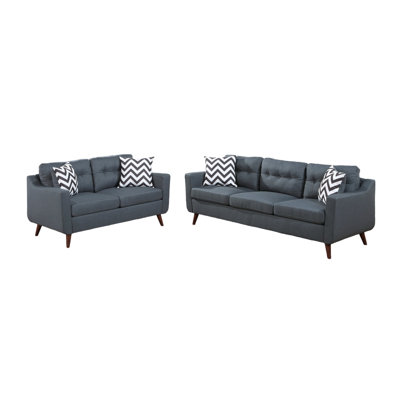 Causeuse moderne avec canapé et coussins 2 pièces