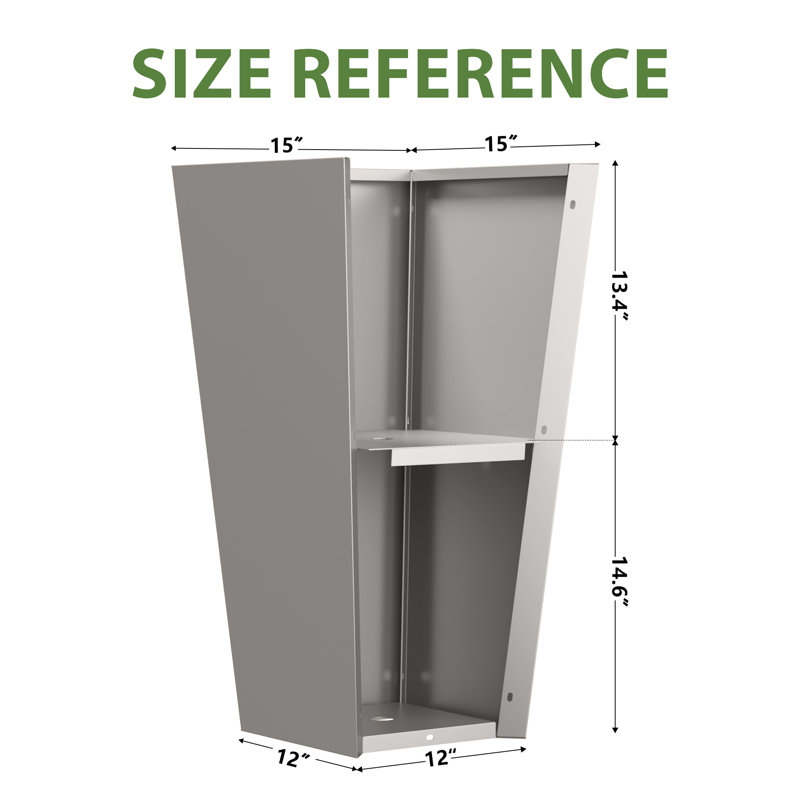 28'' H X 15'' W Indoor/Outdoor Modern Pot Planter with Drainage Hole Metal Large Tall Square Planter for Front Porch Patio