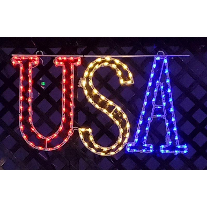 Panneau lumineux suspendu États-Unis patriotique
