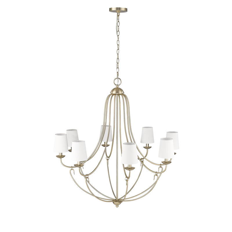 Lustre classique / traditionnel à large intensité de 36 po Eisley, Or moderne