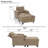 Havenly Reclining Indoor Chaise Lounge, Accent Chair and Ottoman Footrest-135898172
