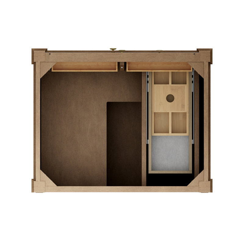 Dussault 30' W Single Bathroom Vanity Base, Pecan