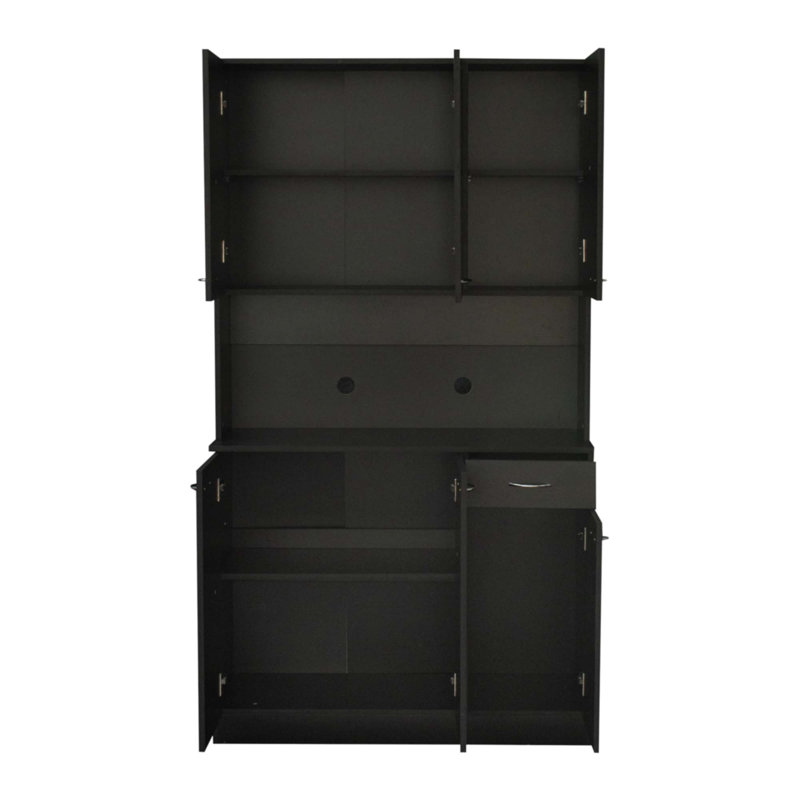 70.87" Tall Wardrobe, Black