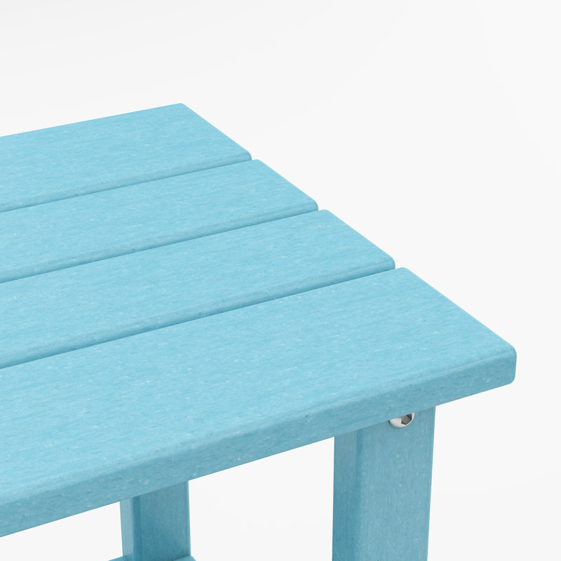 Table de bout extérieure à 2 niveaux Adirondack, table de bout de patio en PEHD toutes saisons, Sarcelle
