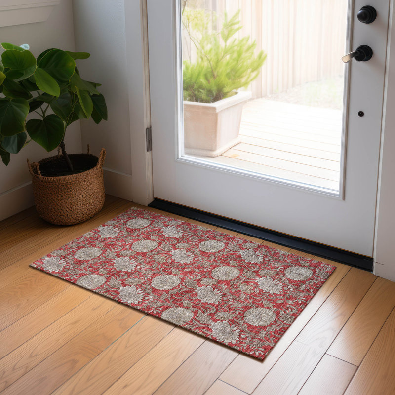 Tapis intérieur / extérieur Ayush, Rectangle 1 pi 8 po x 2 pi 6 po