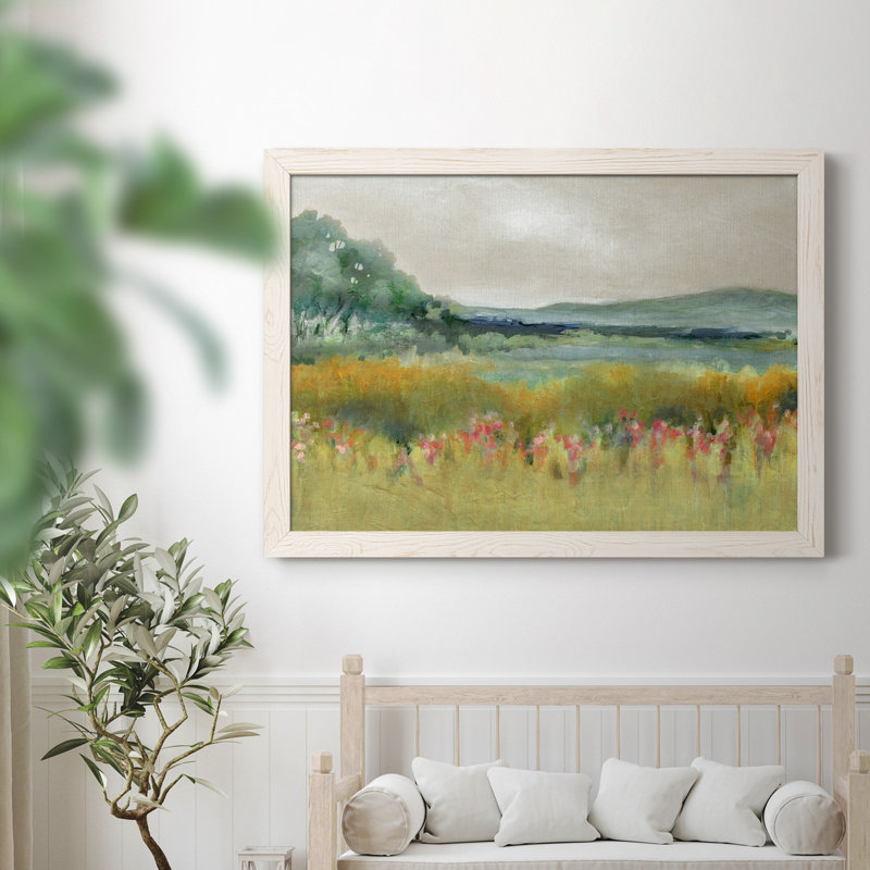 Springtime Calm - peinture sur toile encadrée, Blanc, H 31 po x l 44 po x P 0,75 po