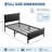 Full Size Bed Frame with Upholstered Headboard, No Box Spring