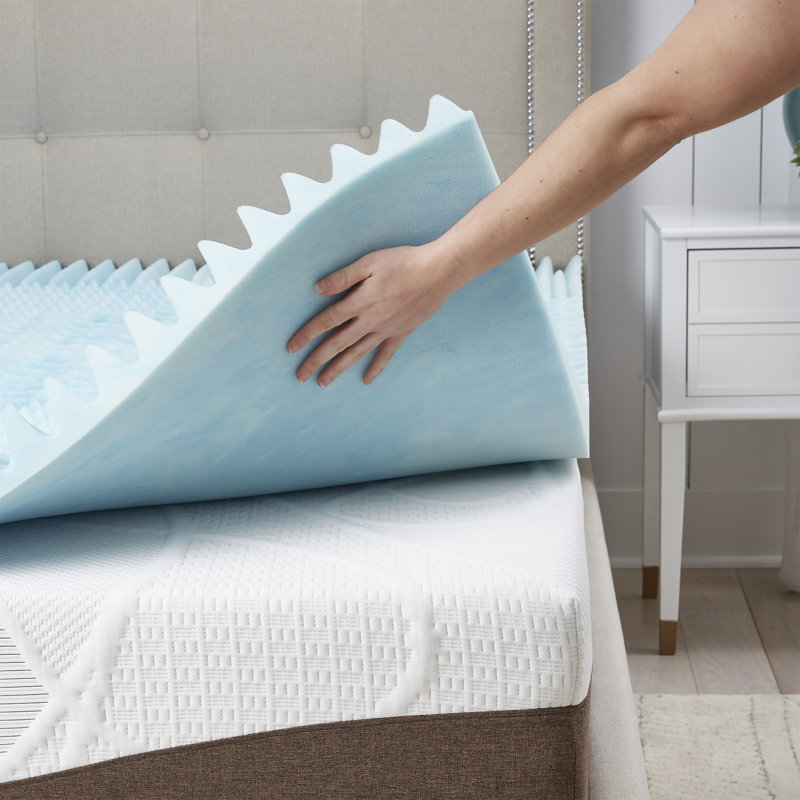 Surmatelas en mousse à mémoire de forme imprégnée de gel réversible Slumber Solutions, Grand, 2"