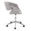 Task Chair In Chrome Metal And Grey Fabric